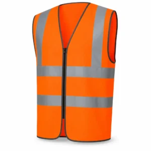 Hi-Vis-Zip-Vest -Orange